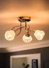 ValueLights Astley Chrome 3 Way Crossover Ceiling Light - One Size Image 3