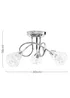 ValueLights Astley Chrome 3 Way Crossover Ceiling Light - One Size Image 6