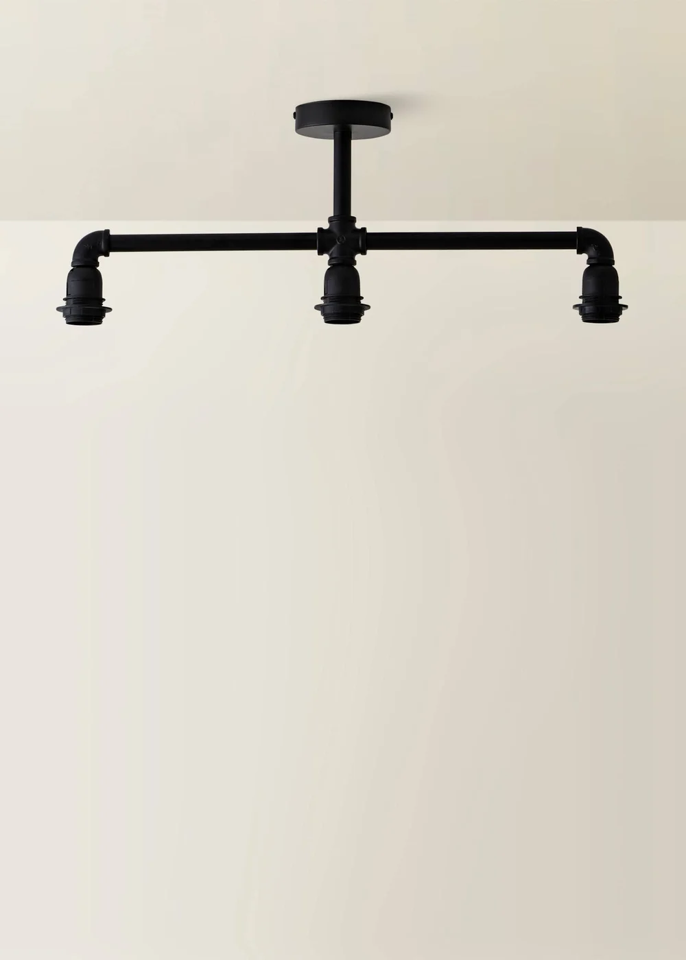 ValueLights Luiggi Matte Black 3 Way Black Bar Ceiling Light - One Size Image 5