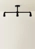 ValueLights Luiggi Matte Black 3 Way Black Bar Ceiling Light - One Size Image 5