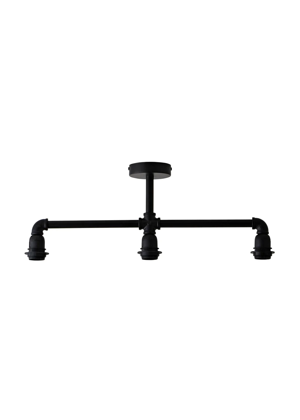 ValueLights Luiggi Matte Black 3 Way Black Bar Ceiling Light - One Size Image 2