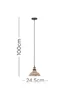 ValueLights Wallace Amber Glass Ceiling Pendant Light - One Size Image 5