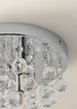 ValueLights Mitre Chrome Droplet Flush Ceiling Light - One Size Image 5