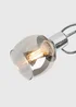 ValueLights Zarah Chrome 3 Way Swirl Smoke Glass Ceiling Light - One Size Image 3