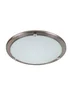 ValueLights Cymbal Brushed Chrome Frosted Glass Flush Ceiling Light - One Size Image 3