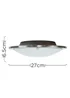ValueLights Cymbal Brushed Chrome Frosted Glass Flush Ceiling Light - One Size Image 5