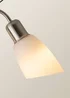 ValueLights Newlyn Brushed Chrome 3 Way Frosted Glass Ceiling Light - One Size Image 4