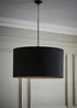 ValueLights Reni Large 35cm Black Fabric Easy Fit Lampshade - One Size Image 1