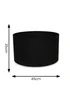 ValueLights Reni Large 35cm Black Fabric Easy Fit Lampshade - One Size Image 5
