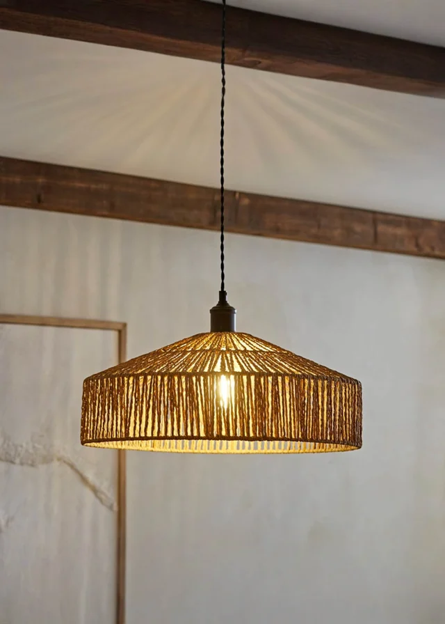 ValueLights Elcano Woven Rope Easy Fit Ceiling Lampshade