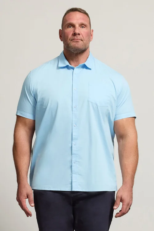 BadRhino Light Blue Stretch Short Sleeve Shirt - 5-6XL Image 1