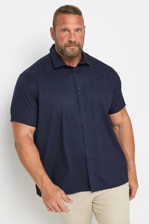 BadRhino Navy Blue Stretch Short Sleeve Shirt - XXL Image 1