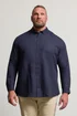 BadRhino Navy Blue Long Sleeve Oxford Shirt - 4XL Image 1