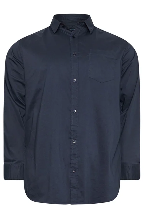 BadRhino Navy Blue Stretch Long Sleeve Shirt - Large Image 3