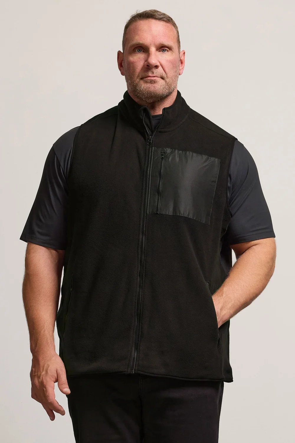 BadRhino Black Fleece Pocket Gilet - L Image 1