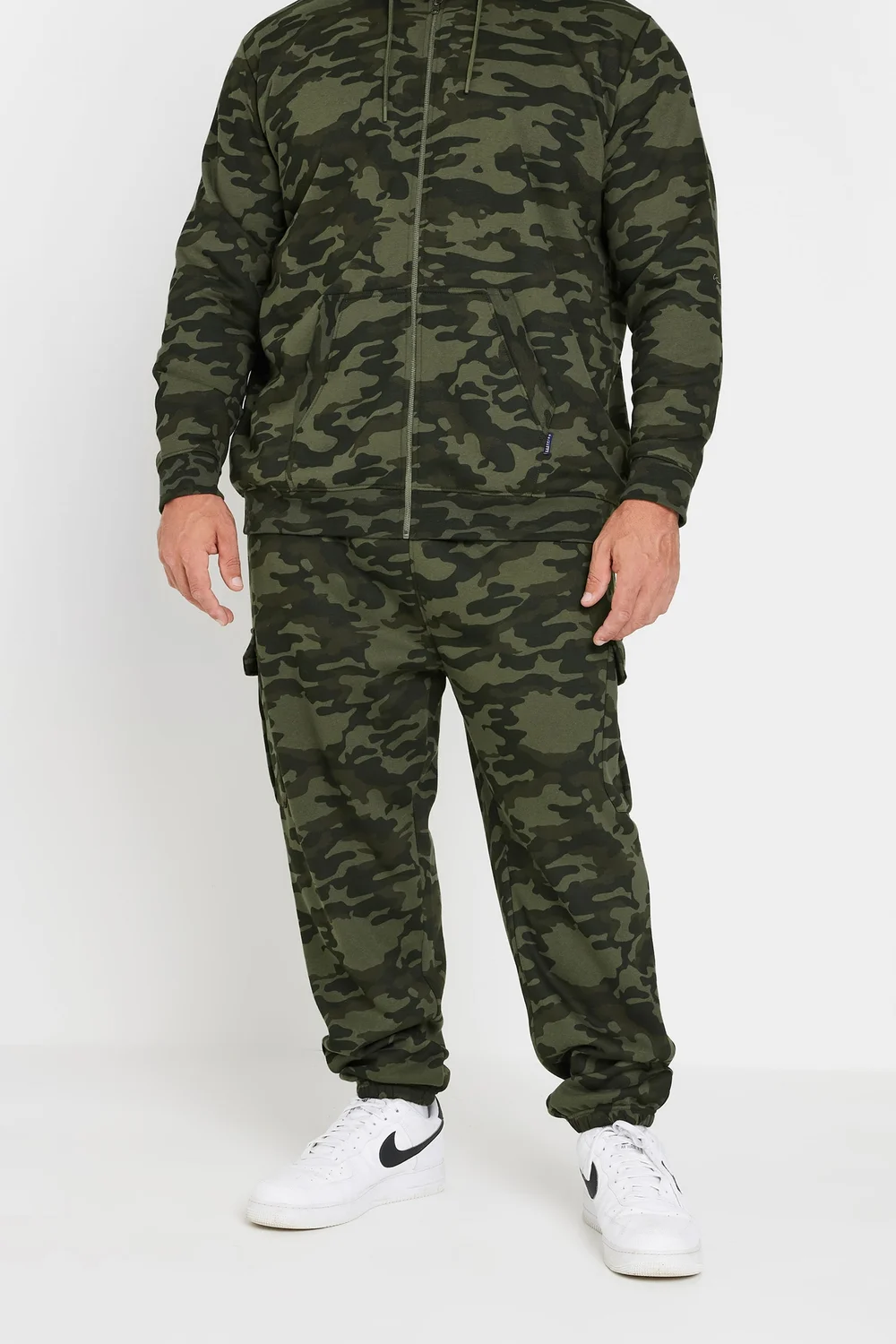 BadRhino Green Camo Print Cargo Joggers - 7-8XL Image 2