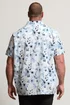 BadRhino White Flower Print Peached Revere Collar Shirt - 4XL Image 4