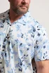 BadRhino White Flower Print Peached Revere Collar Shirt - 4XL Image 5
