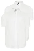 BadRhino 2 Pack White Short Sleeve Poplin Shirts - 4XL Image 5