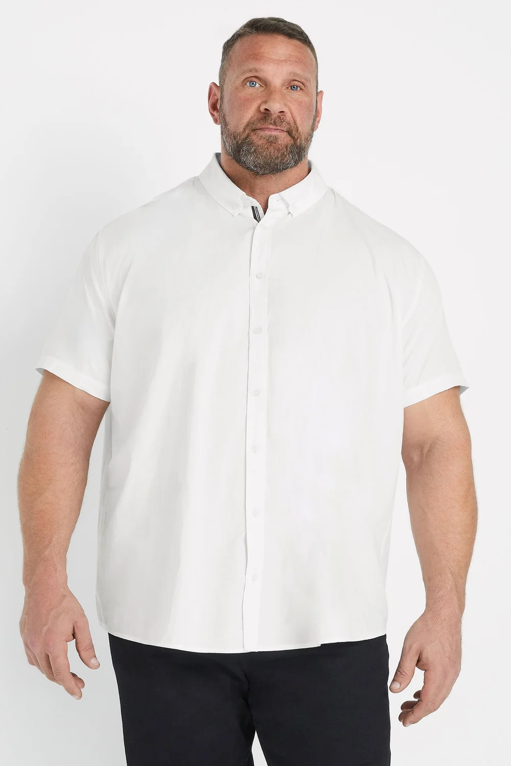BadRhino 2 Pack White Short Sleeve Poplin Shirts - 4XL Image 2