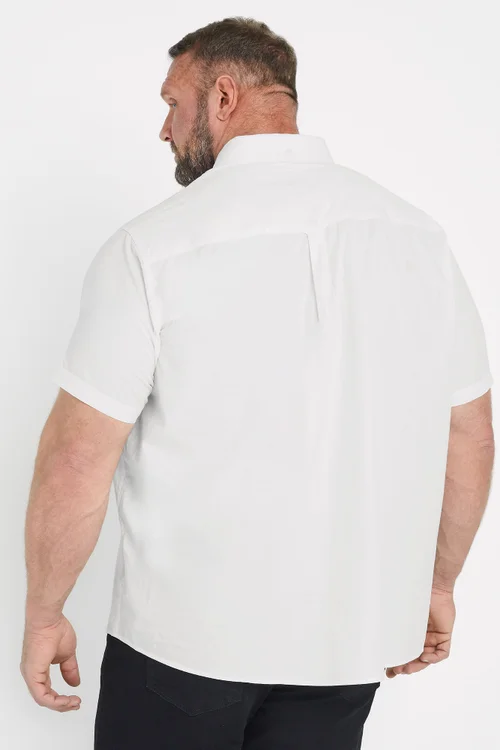 BadRhino 2 Pack White Short Sleeve Poplin Shirts - 4XL Image 3