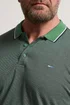 BadRhino Green Fine Stripe Tipped Polo Shirt - 4XL Image 5