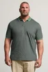 BadRhino Green Fine Stripe Tipped Polo Shirt - 4XL Image 2