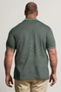 BadRhino Green Fine Stripe Tipped Polo Shirt - 4XL Image 4
