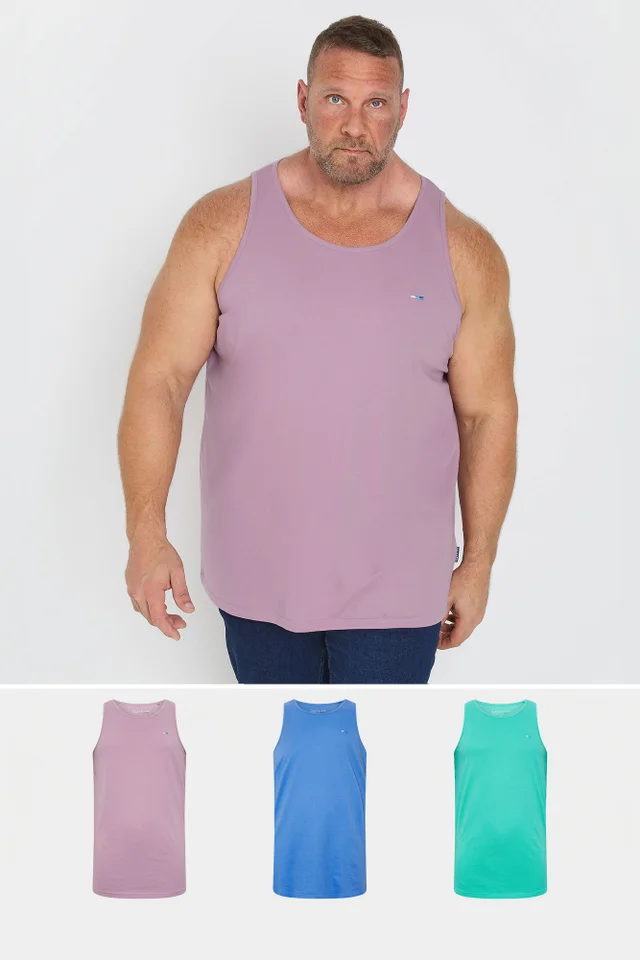 BadRhino Purple/ Blue/ Teal Green 3 Pack Vests