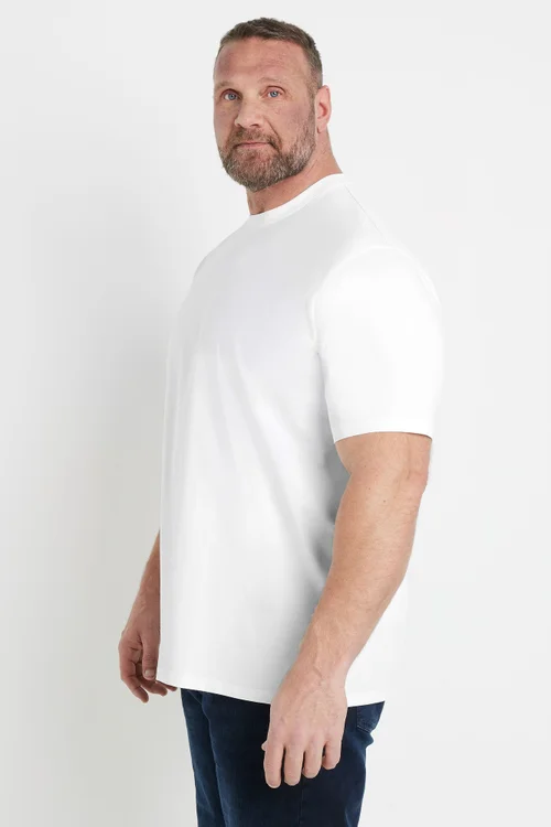 BadRhino White Soft Touch Relaxed Fit T-Shirt - 7/8 XL Image 3