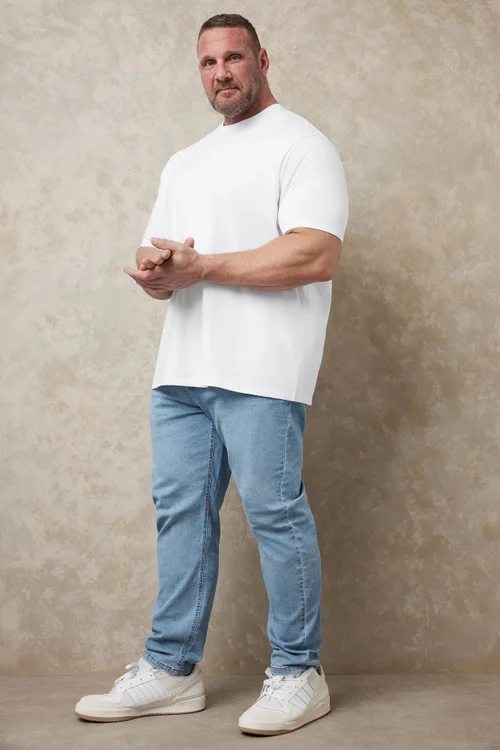 BadRhino White Soft Touch Relaxed Fit T-Shirt - 7/8 XL Image 1