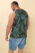 BadRhino Dark Green Leaf Print Vest - XXL Image 4