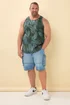 BadRhino Dark Green Leaf Print Vest - XXL Image 3