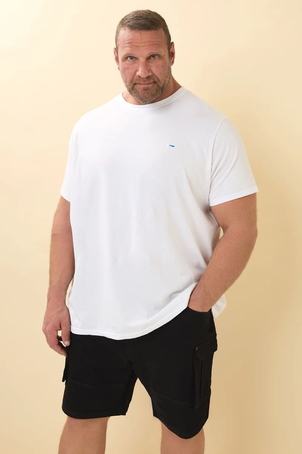 BadRhino Black Elasticated Cargo Denim Shorts - 3XL Image 1