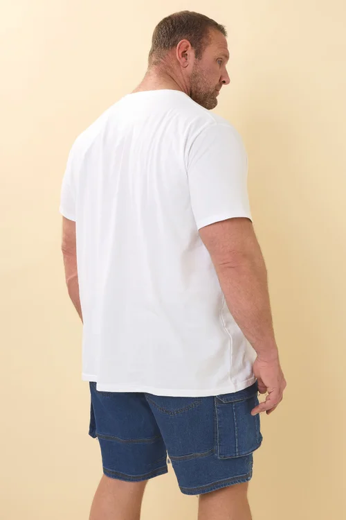 BadRhino Blue Elasticated Cargo Denim Shorts - 5-6XL Image 3