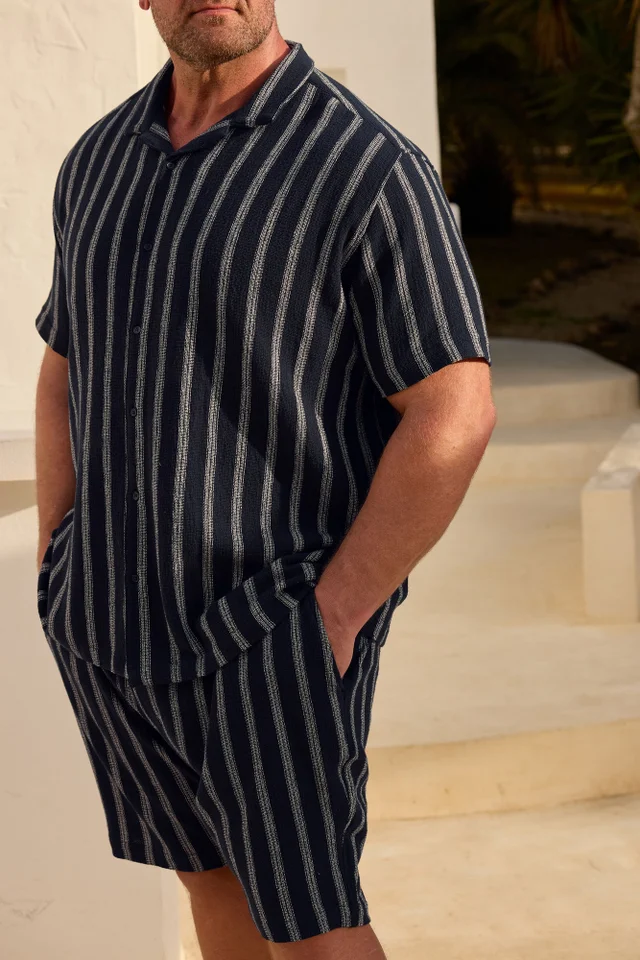 BadRhino Navy Blue Stripe Shorts