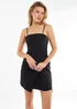 Gini London Black Tall Woven Pleated Detail Mini Dress - 16 Image 3