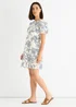 Gini London White Blue Floral Embroidered Mini Dress - 10 Image 4