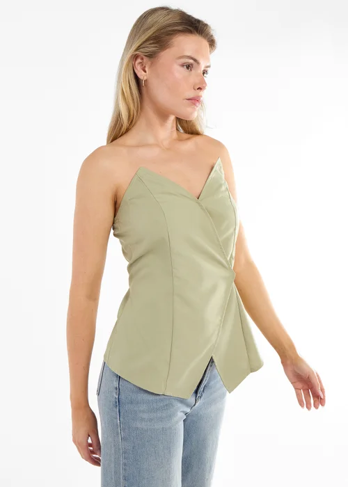 Gini London Sage Tall Asymmetric Bandeau Corset Top - 14 Image 4