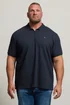 BadRhino Navy Blue Waffle Texture Zip Polo Shirt - Extra Large Image 1