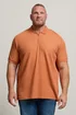 BadRhino Orange Waffle Texture Zip Polo Shirt - 3XL Image 1