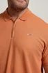 BadRhino Orange Waffle Texture Zip Polo Shirt - 3XL Image 4