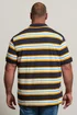 BadRhino Navy Blue & Yellow Striped Polo Shirt - 7/8 XL Image 3