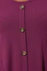 Yours Curve Purple Button Front Ribbed Swing Top - Size 22-24 Image 4