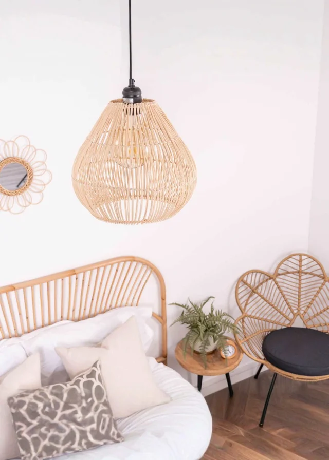 ValueLights Vine Natural Rattan Easy Fit Ceiling Lampshade