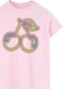 Spiral Galaxy Cherries Pride Pink Boyfriend Fit Graphic T-Shirt - S Image 2