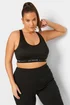 Yours Active Curve Black Padded Sports Bra - Size 26-28 Image 4