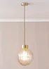 ValueLights Brianna Brushed Gold Cap Adjustable Pendant Ceiling Light - One Size Image 2