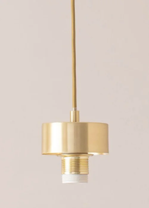 ValueLights Brianna Brushed Gold Cap Adjustable Pendant Ceiling Light - One Size Image 4