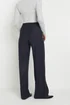 Long Tall Sally Navy Blue Double Belt Tie Trousers - Size 12, Leg 36 Image 4